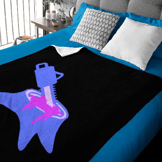 Chainsaw Tree Felling Lumberjack Forest Stump Wood Baby Blankets