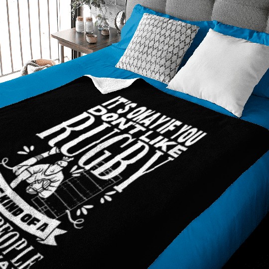 Rugby Is For Smart People Funny Rugby Player Baby Blankets