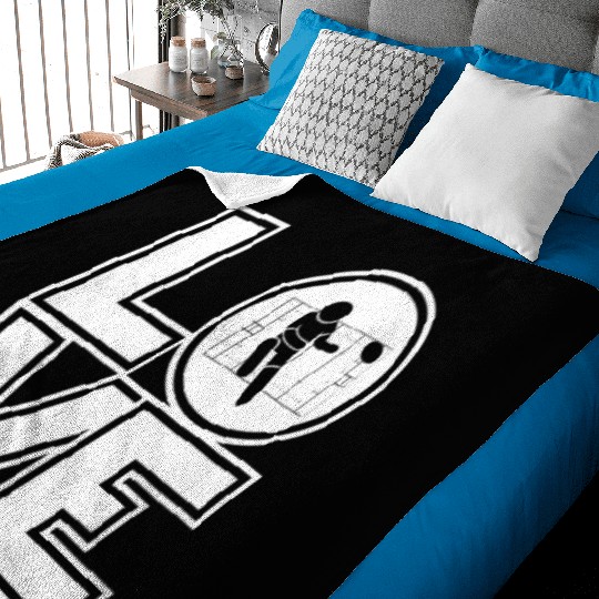 Rugby LOVE Funny Rugby Player Baby Blankets