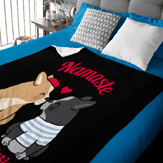 Namaste Under the Mistletoe Christmas Yoga Baby Blankets