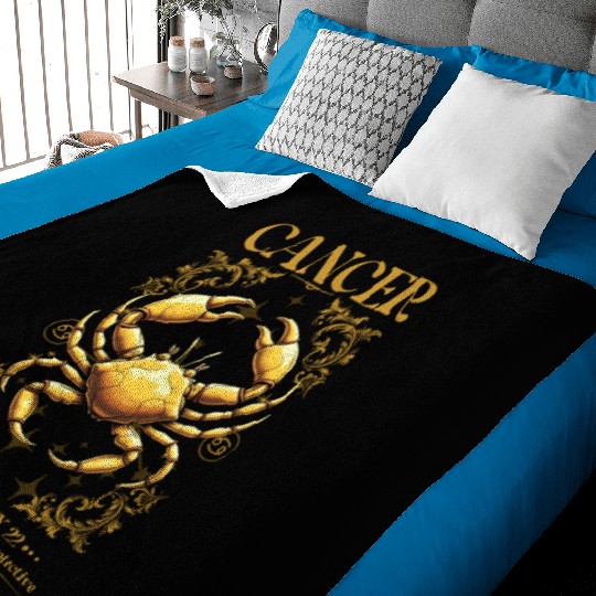 Cancer Zodiac Sign Baby Blankets