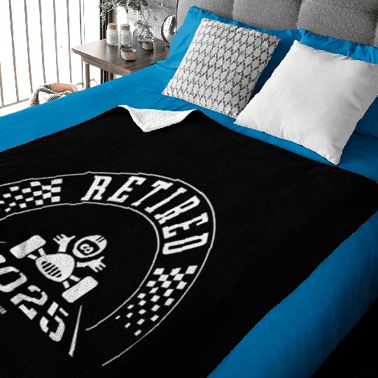 Retired 2025 (Retiree / Retirement Entry / White) Baby Blankets