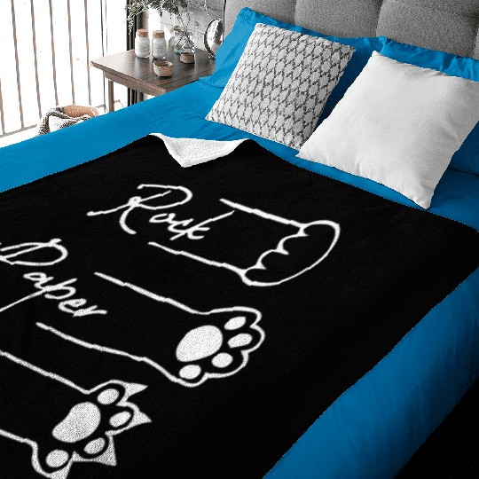 Rock Paper Scissors Cute cat lover Baby Blankets