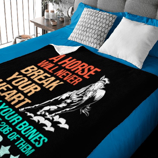 Funny Barrel Racing Cowgirl Horseback Riding Baby Blankets