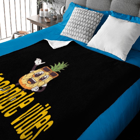 Pineapple vibes Baby Blankets