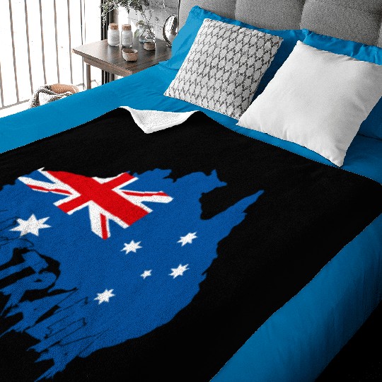Aussie Flag Map Baby Blankets Design