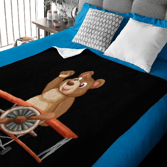 Pooh train encounter Baby Blankets