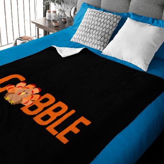 GOBBLE TURKEY PODIATRIST FUNNY THANKSGIVING Baby Blankets