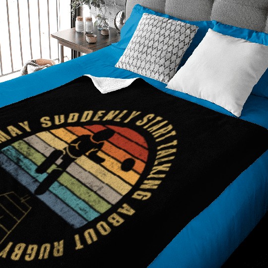 Rugby Player Warning May Suddenly Start Talking Baby Blankets