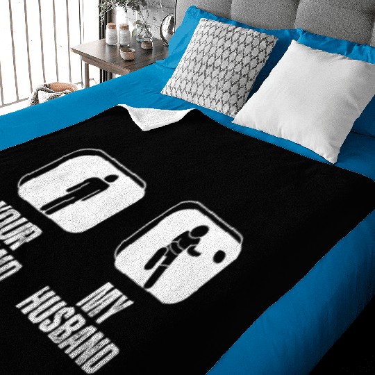 Rugby Player Your Husband My Husband Funny Wife Baby Blankets