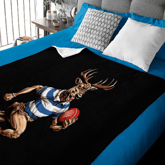 Deer rugby player Baby Blankets