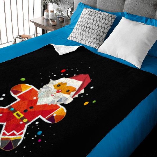 Gingerbread man in Santa design-Creative Christmas Baby Blankets