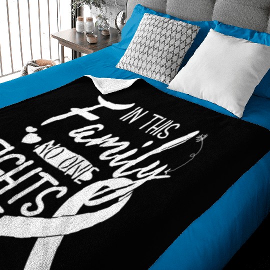 No one fights alone Lung Cancer Awareness Month Baby Blankets
