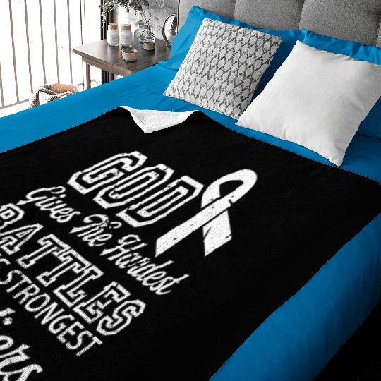 Jesus Prayer Lung Cancer Warrior Lung Cancer Baby Blankets