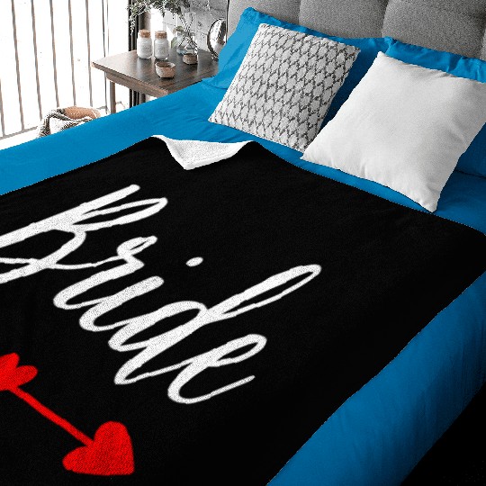 Bride Wedding Engagement Bachelorette Party Baby Blankets