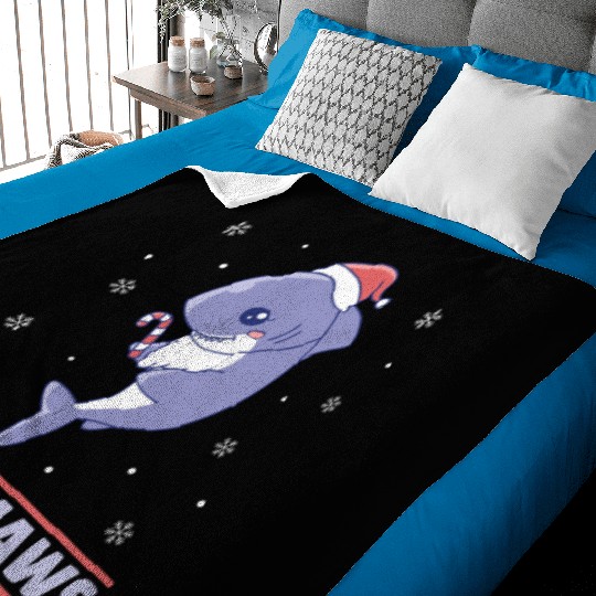 Santa Jaws Baby Blankets