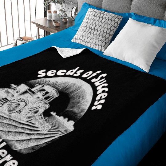Seeds of Success Start Here - Motivational Farming Baby Blankets