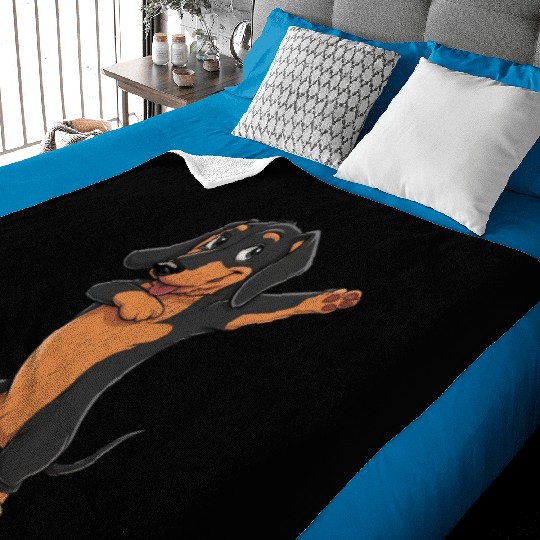 Dabbing dance post Dachshund dog lovers pet love Baby Blankets