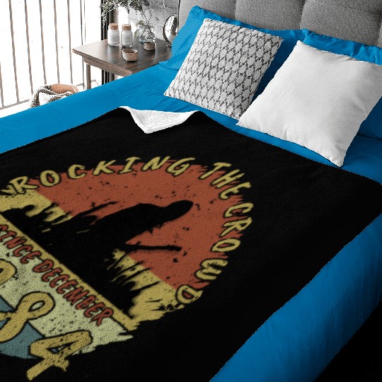 40th birthday Rocking this planet GIT 12/1984 Baby Blankets