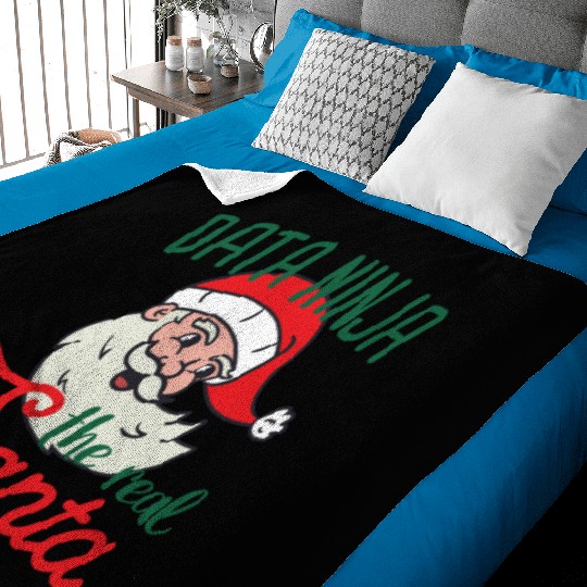 Data Ninja xmas real Santa Data Science Christmas Baby Blankets