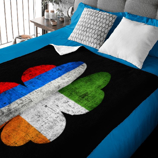 Russian Irish Shamrock Russia Ireland Flag Baby Blankets