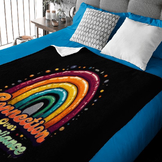 Connection Over Compliance Neurodiversity Mental Baby Blankets