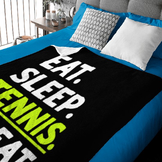 Eat Sleep Tennis Repeat Cool Baby Blankets