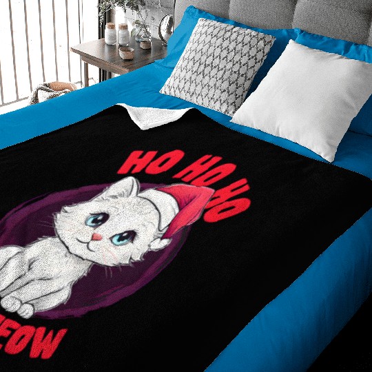 Ho Ho Ho, Meow Meow: Cute Christmas Cat Baby Blankets