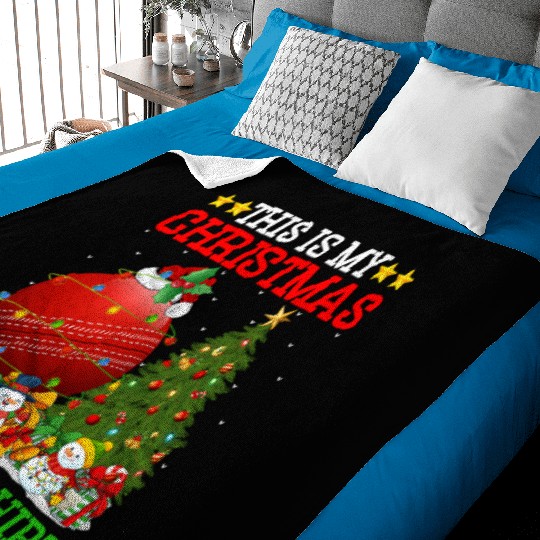 Cricket Ball Christmas Tree Lights Baby Blankets