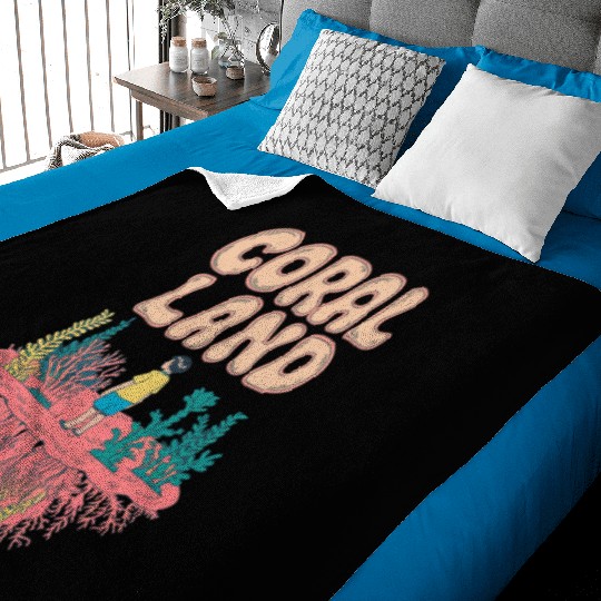 Rainbow Coral Land Baby Blankets