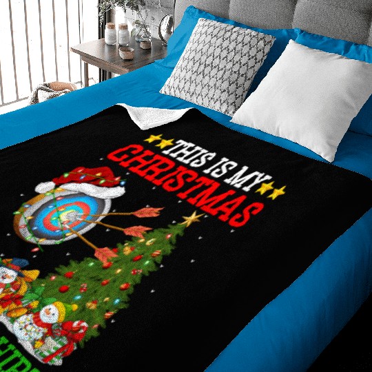Archery Christmas Tree Lights Baby Blankets