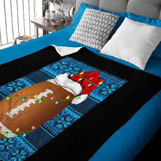 Rugby Christmas Lights Baby Blankets