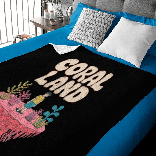 Rainbow Coral Land Baby Blankets