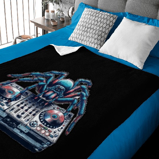 DJ Spider On The Controller-creative Design Baby Blankets