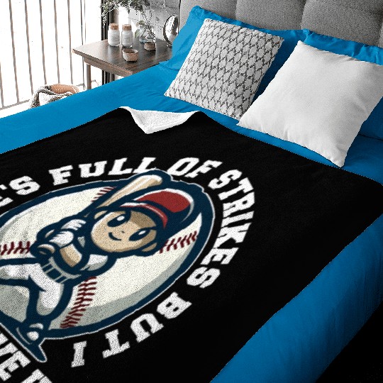 LIFE'S FULL OF STRIKES BUT I NEVER GIVE UP Baby Blankets