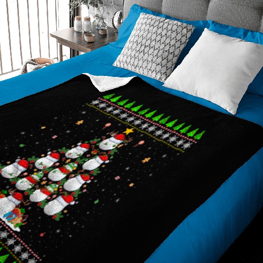 Golf Christmas Tree Baby Blankets