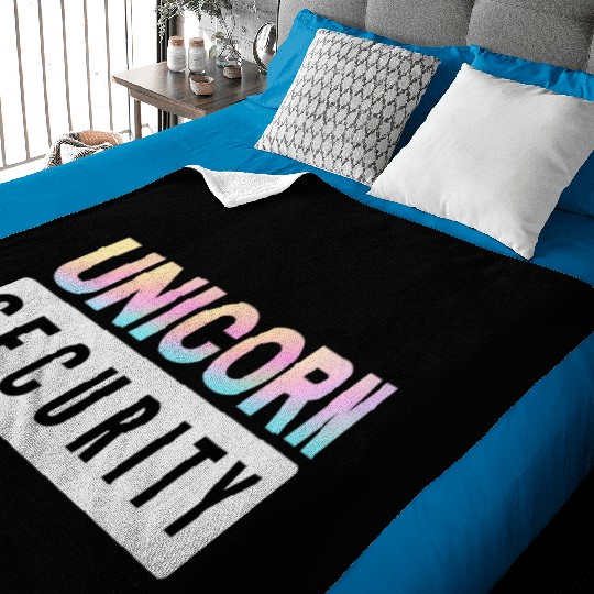 Unicorn Security - Mom Dad Daughter Adult Kids Baby Blankets