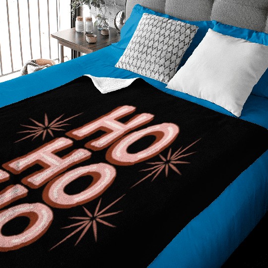Merry Christmas, Christmas tree retro, Ho Ho Ho Baby Blankets