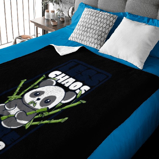 Less Chaos More Bamboo Panda Bear Friend Lover Baby Blankets