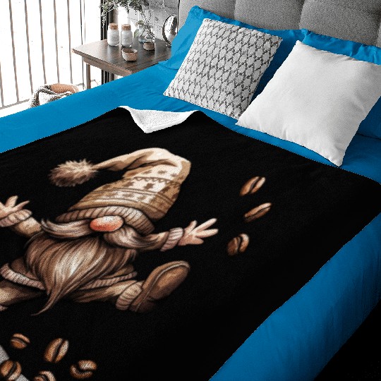 Funny Gnomes, Retro Christmas Baby Blankets