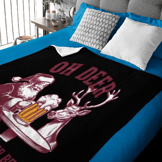 Cute Christmas, Christmas Animals Baby Blankets