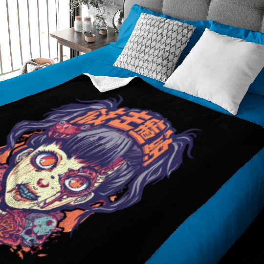 Zombie Ghoul Girl Baby Blankets