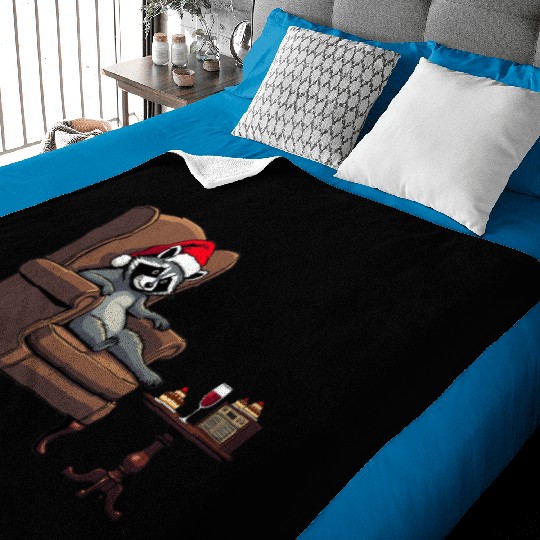 Crazy Raccoon Wine,Cakes Christmas unique Gift Baby Blankets