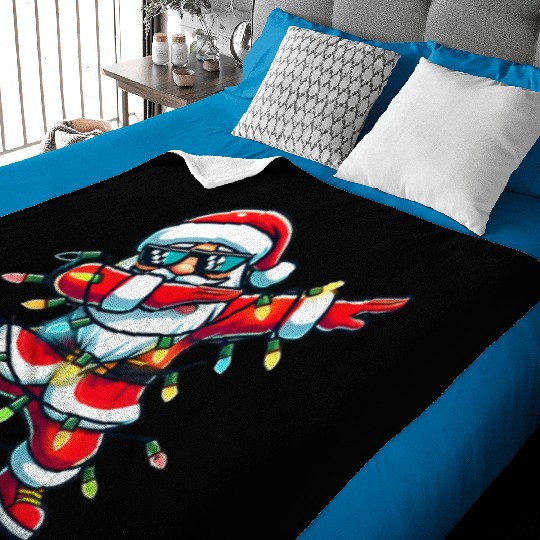 Dabbing Santa Christmas Baby Blankets