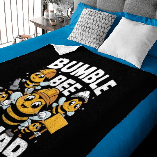Fun Bumblebee Squad Cartoon Art Baby Blankets