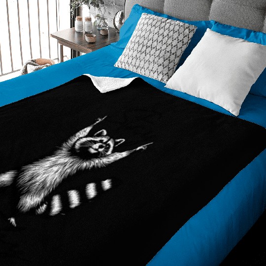 Stay Trashy Raccoon squad Baby Blankets