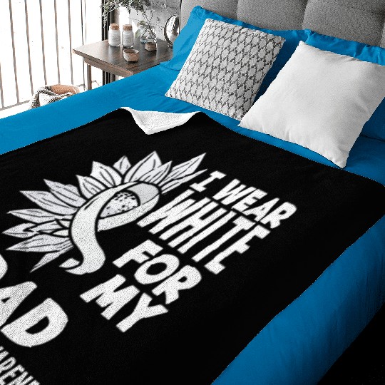 Lung Cancer Awareness I Wear White For My Dad Baby Blankets