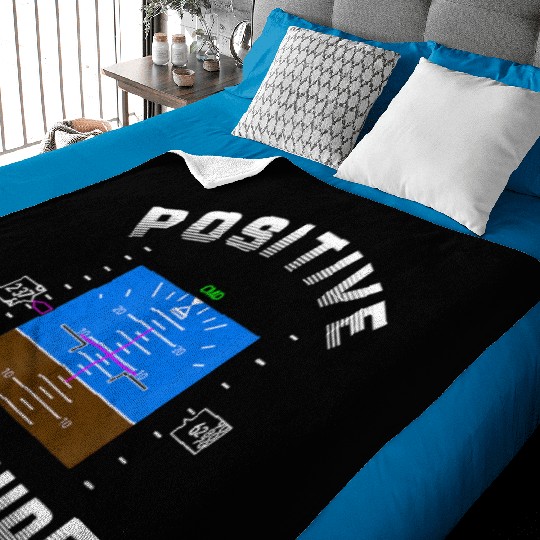 Positive Attitude Aviation Pilot - Primary Flight Baby Blankets