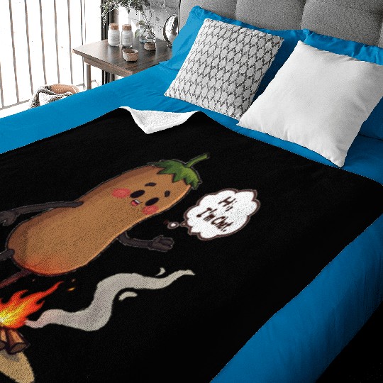 Chestnuts Roasting Christmas Cartoon Baby Blankets