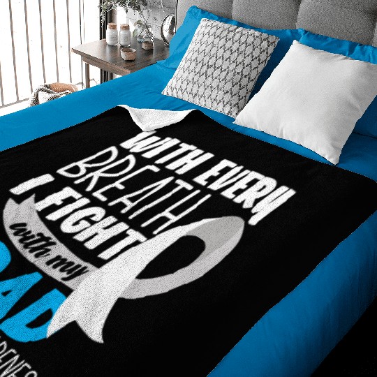 Lung Cancer Awareness I Fight With My Dad Baby Blankets